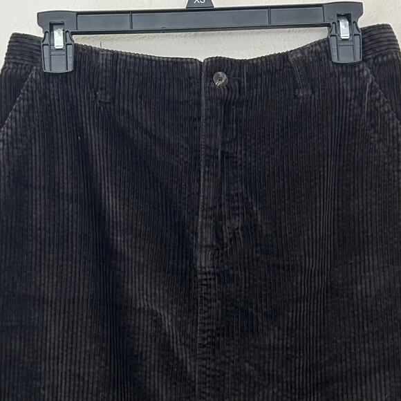 Vintage Cherokee corduroy knee length skirt slit 90s Y2K western boho grunge S - Picture 4 of 9